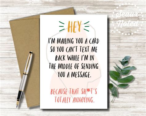 Just Because Greeting Card Funny Card For Friends Funny Etsy