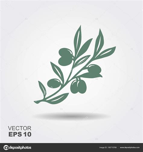 Green Vector Olive Branch Logo Stock Vector Image By ©klava 195715768