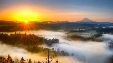 Morning Mist Mountain Sunrise Wallpaper 1920x1080 Full Hd Resolution