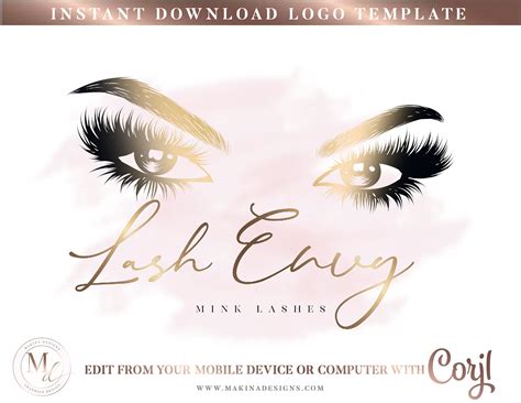 Lash Logo Design Eyelash Logo Design Eyelash Logo Logo Etsy Eyelash