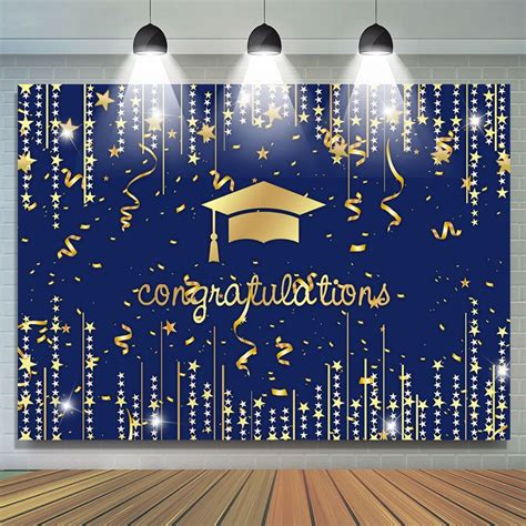 Lofaris Gold Bright Star 2022 Congratulation Dark Blue Backdrop