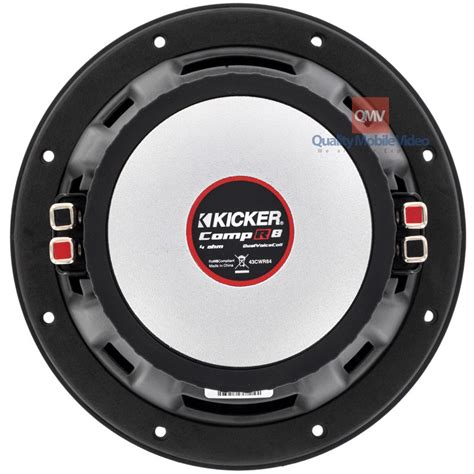 So it seems like he would have solid advice. Kicker 43CWR84 CompR 8 inch Subwoofer - Dual 4 Ohm Voice Coil