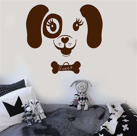 Vinyl Wall Decal Sweet Puppy Dog Child Room Nursery Stickers Mural