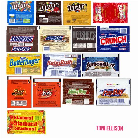 Halloween candy has been filling supermarket shelves for a few weeks now. Toni Ellison: Halloween Candy Wrapper Templates
