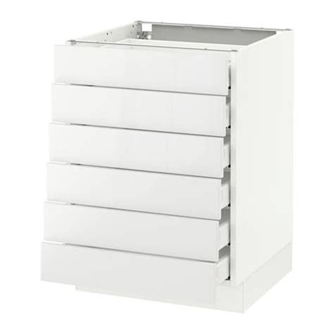 Article no find it in the store. SEKTION Base cabinet/6 fronts/6 low drawers - white ...