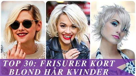 Top 30 Frisurer Kort Blond Hår Kvinder Youtube