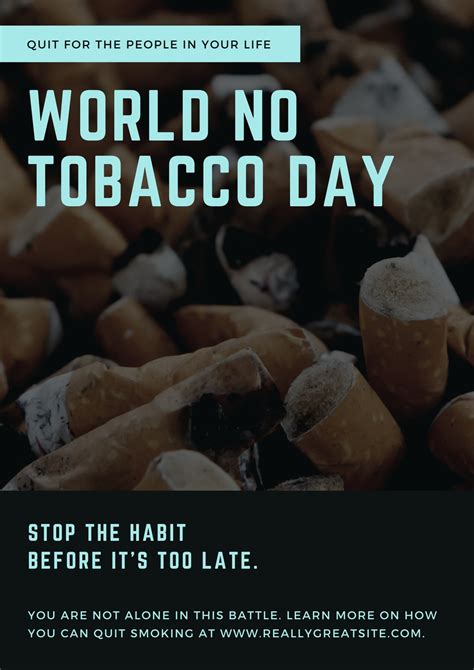 Customize 21 World No Tobacco Day Posters Templates Online Canva