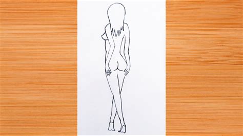 How To Draw Standing Naked Backside Girl Sexy Naked Girl Drawing