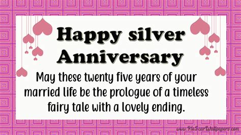 25th Anniversary Wishes For Parents Silver Wedding Anniversary Wishes