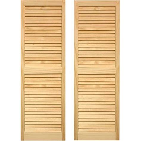 Ltl Home Products Shl71 Exterior Solid Wood Louvered Window Shutters