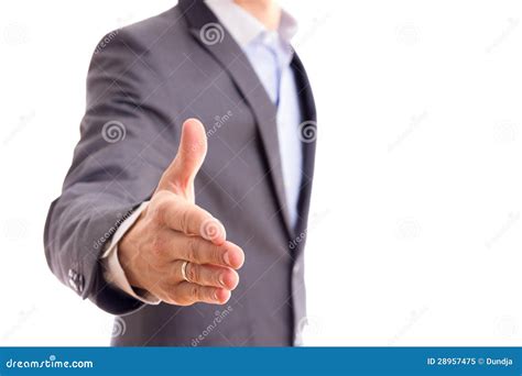 Businessman Offering For Handshake Stock Image Image Of Agreement