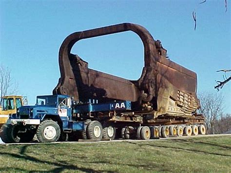 Bucket From Bucyrus Erie Big Muskie Dragline Being Moved In Ohio