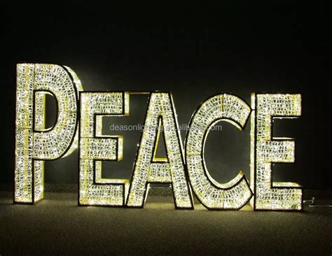 Outdoor Lighted Christmas Peace Sign Buy Outdoor Lighted Peace Sign