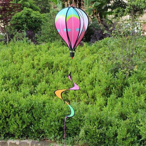 Hot Air Balloon Wind Spin Stripe Garden Yard Outdoor Decor Ebay