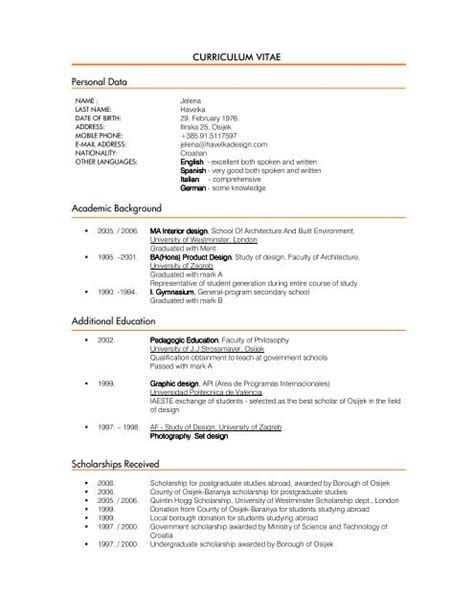 Produce a draft, and then get an advisor's help. Undergraduate Scholarship Cv Pdf - White Minimal ...