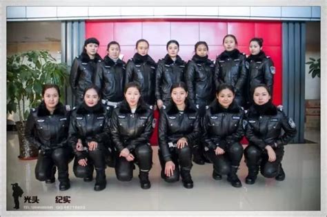Chinese Policewomen In Full Leather Uniform Stanton Marc Leather