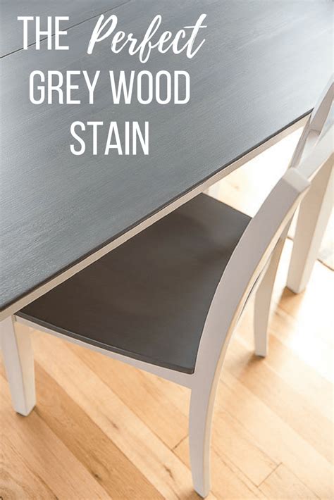 A dining room table and chairs may regularly sit four or six people, but what happens when it's your the table's roundness offsets the right angles at each corner of the room. The Perfect Grey Wood Stain - Dining Table Makeover - The ...