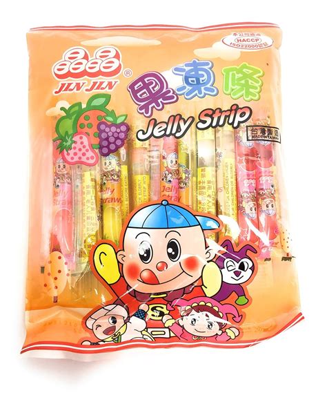 Jinjin Jin Jin Jelly Strip Jelly Filled Straws In Assorted Flavors