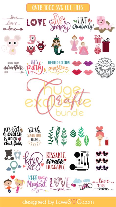 Download The Huge Exclusive Craft Bundle - Lovesvg.com