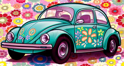 How To Draw A Vw Beetle Bus Drawing Beetle Drawing Guided Drawing