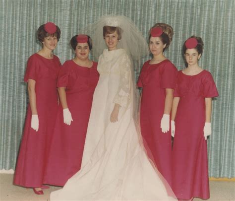 The Bride And Brides Maids 1960s Vintage Bridesmaid Dresses Modern Wedding Gown Wedding