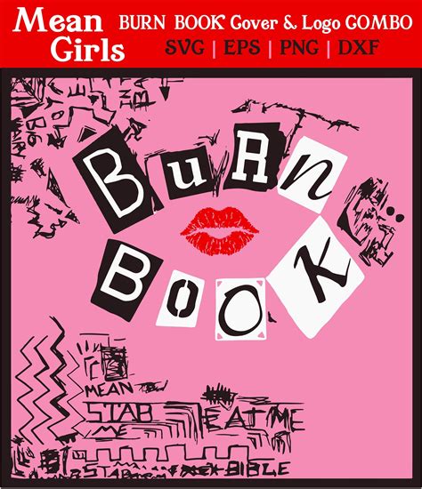 Mean Girls Burn Book Cover Logo Combo Svg Digital Etsy