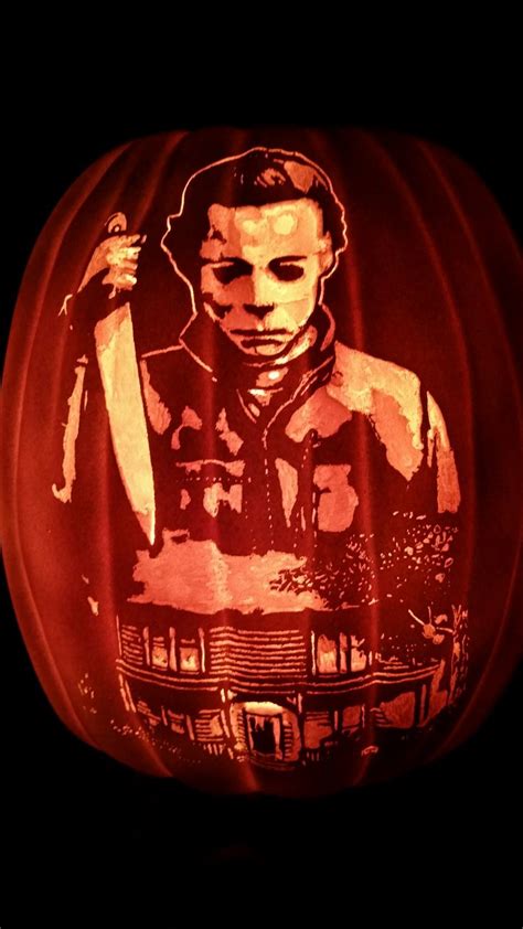 Michael Myers Halloween Pumpkin Stencils Scary Halloween Pumpkins