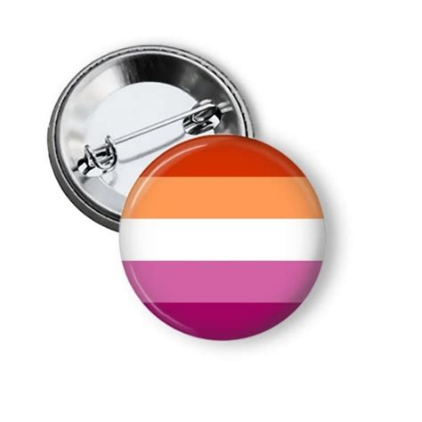 lesbian flag pin lesbian pride pin badge lgbtq pride etsy canada