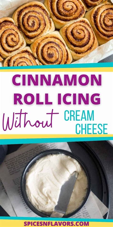Quick Cinnamon Roll Icing Without Cream Cheese Spices N Flavors