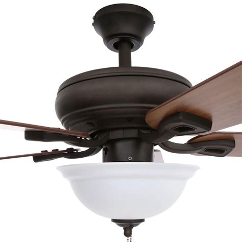 Brushed nickel ceiling fan with light. Hampton Bay Rothley 52 in. Indoor Oil-Rubbed Bronze ...