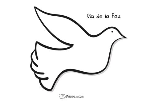 Silueta de Paloma para el Día de la Paz Dibujo 2497 Dibujalia