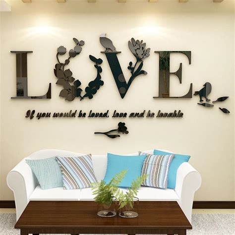 Buy Love Wall Stickers Home Decor Living Room 3d