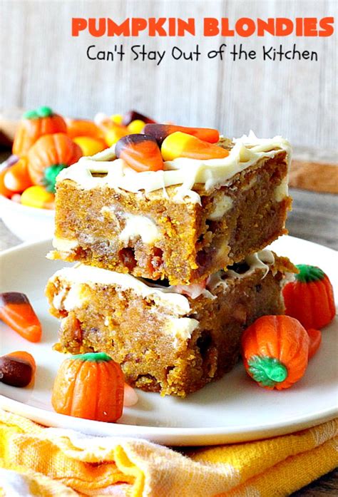 Pumpkin Blondies Cant Stay Out Of The Kitchen