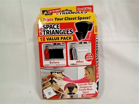 Bulbhead Ruby Space Triangles Closet Storage Hanger Holder 18 Count