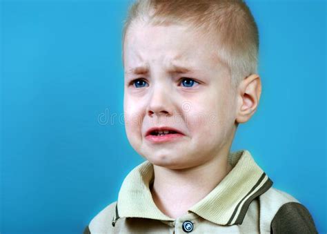 Portrait Of Offended Little Boy Sad Crying Boy Resentment Emotion