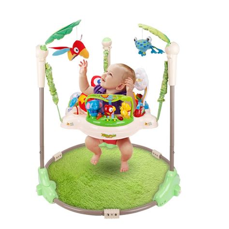 Multifunctional Electric Baby Jumper Walker Cradle Tropical Forest Baby