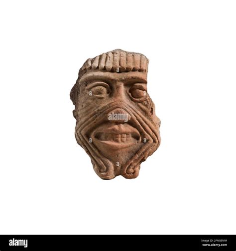 Terracotta Mask Of Humbaba The Assyrian Guardian Of The Cedar Forest