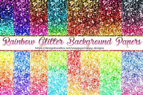 Rainbow Glitter Backgrounds (146267) | Backgrounds | Design Bundles