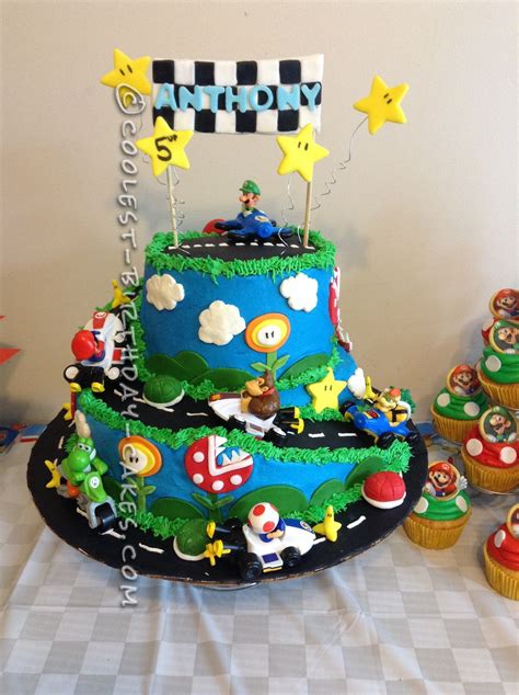 Coolest Mario Kart Wii Birthday Cake Mario Kart Cake Mario Birthday