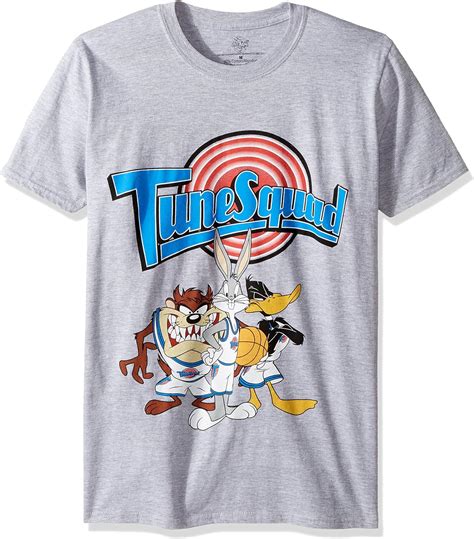 Looney Tunes Mens Tune Squad T Shirt Heather Grey Large Amazonca
