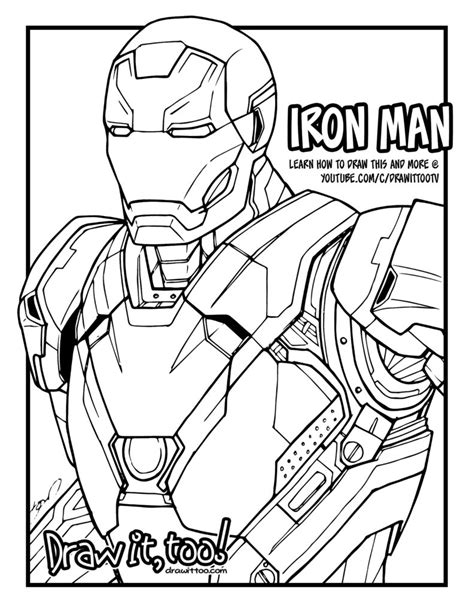 Imagem por milesj em mech suit vingadores para colorir desenhos Iron Man Mark 46 (Captain America: Civil War) Tutorial ...