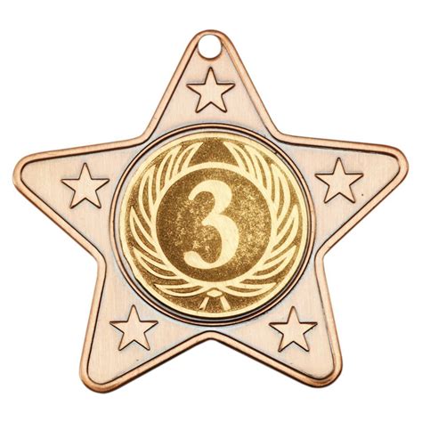 Star Shaped Medal With Your Logo Printed In Centre