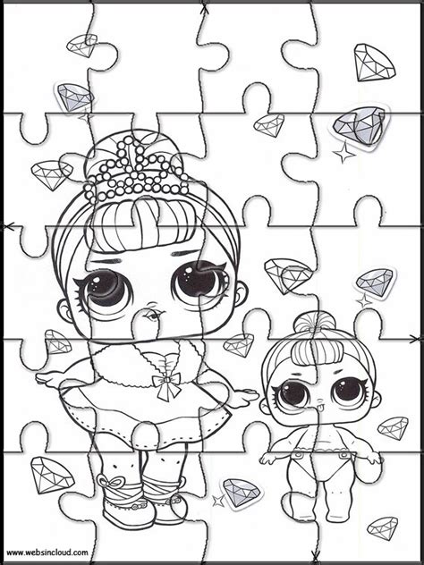 Juegos de colorear gratis, juegos en linea de. Actividades imprimibles Puzzles recortables L.O.L. Surprise 10