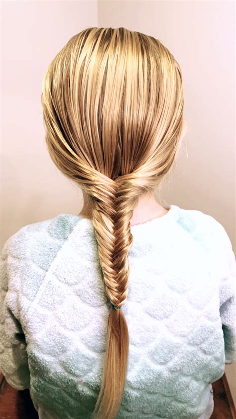 French Fishtail Braid Steps