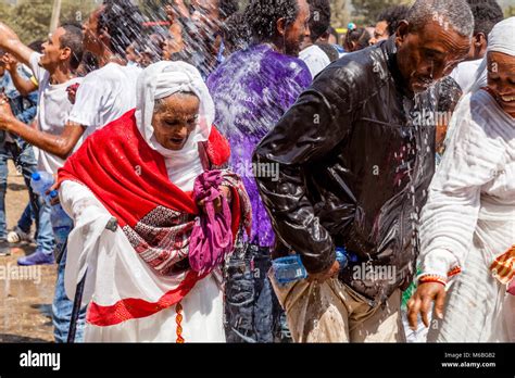 Ethiopian Christians Are Sprinkled With Blessed Water To Celebrate The
