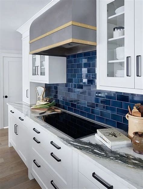 Bringing Elegance To The Kitchen With Blue Tile Backsplashes Home