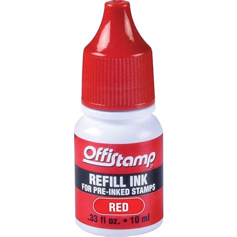 Offistamp Pre Inked Stamp Red Ink Refill Staples