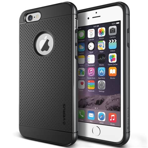 Verus [aluminum Metal Frame] For Apple Iphone 6 4 7 Case [iron Shield][titanium Silver]