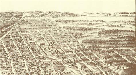 Perspective Map Of Fort Smith Arkansas 1887