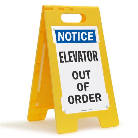 Elevator Out Of Order Signs